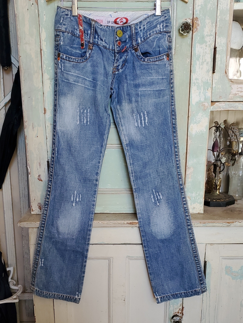 Vintage Distressed Bootcut Jeans